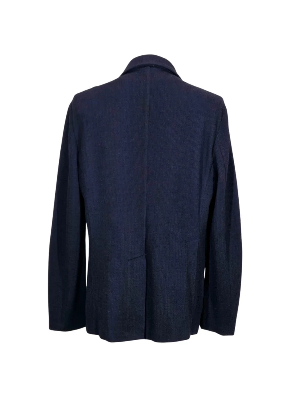 Barena Venezia Mens IT 56 Torceo Navy Ribbed Knit Wool Blazer Made Italy $890